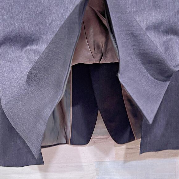 Michael Kors Wool Sharkskin 2 Pc Suit Black Mens 44L Jacket Flat Front Pants - Picture 8 of 14